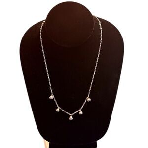 Vintage Kendra Scott Silver Ball Charm Necklace 18”